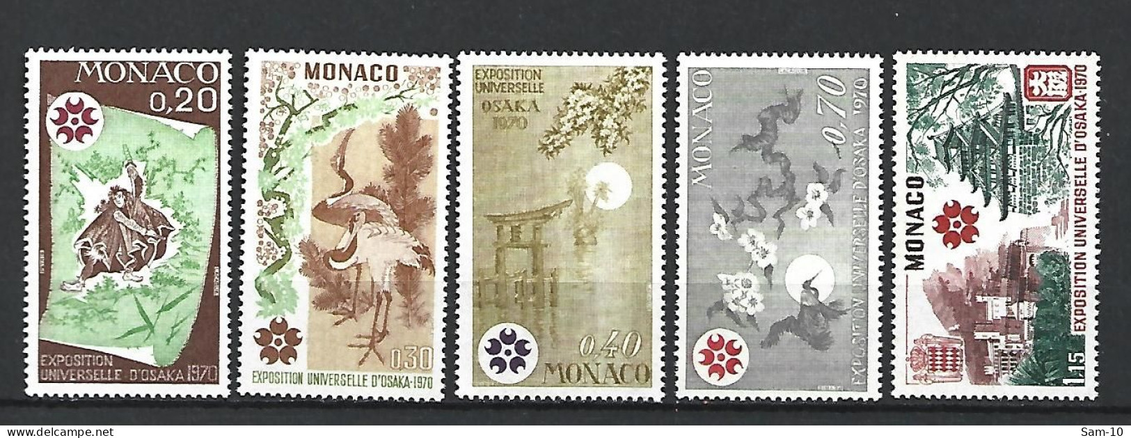 Timbre De Monaco Neuf ** N 822 / 826 - Unused Stamps