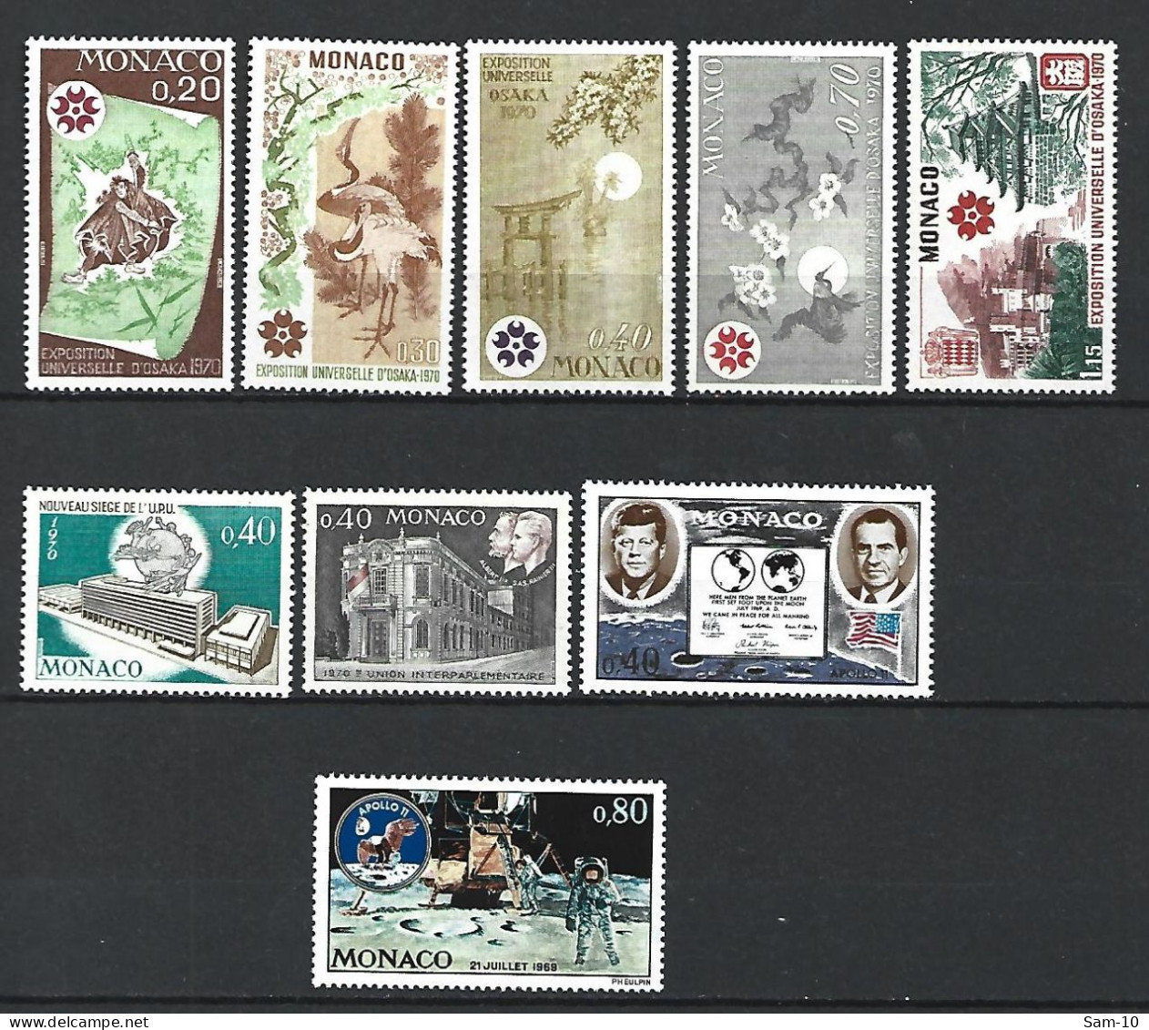 Timbre De Monaco Neuf ** N 822 / 830 - Unused Stamps