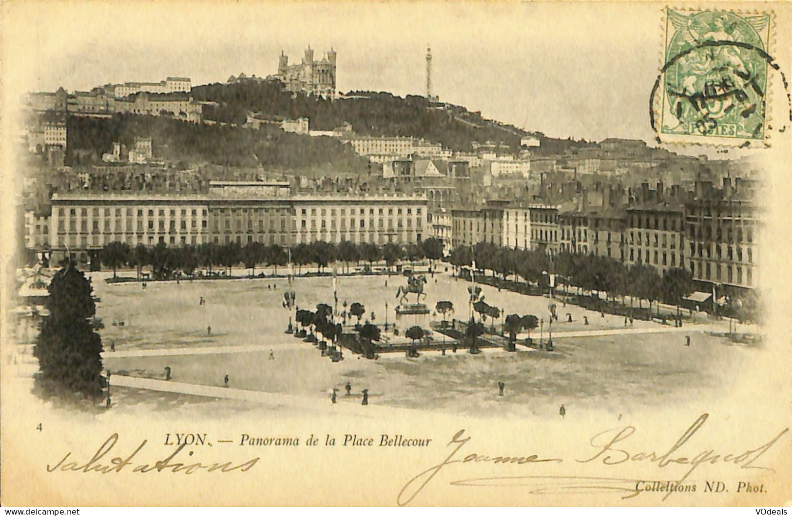 France (69) Rhône - Lyon - Panorama De La Place Bellecour - Andere & Zonder Classificatie