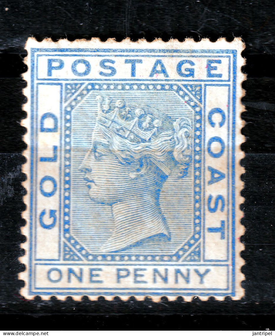 GOLD COAST 1876 QV   1 PENNY MH - Gold Coast (...-1957)