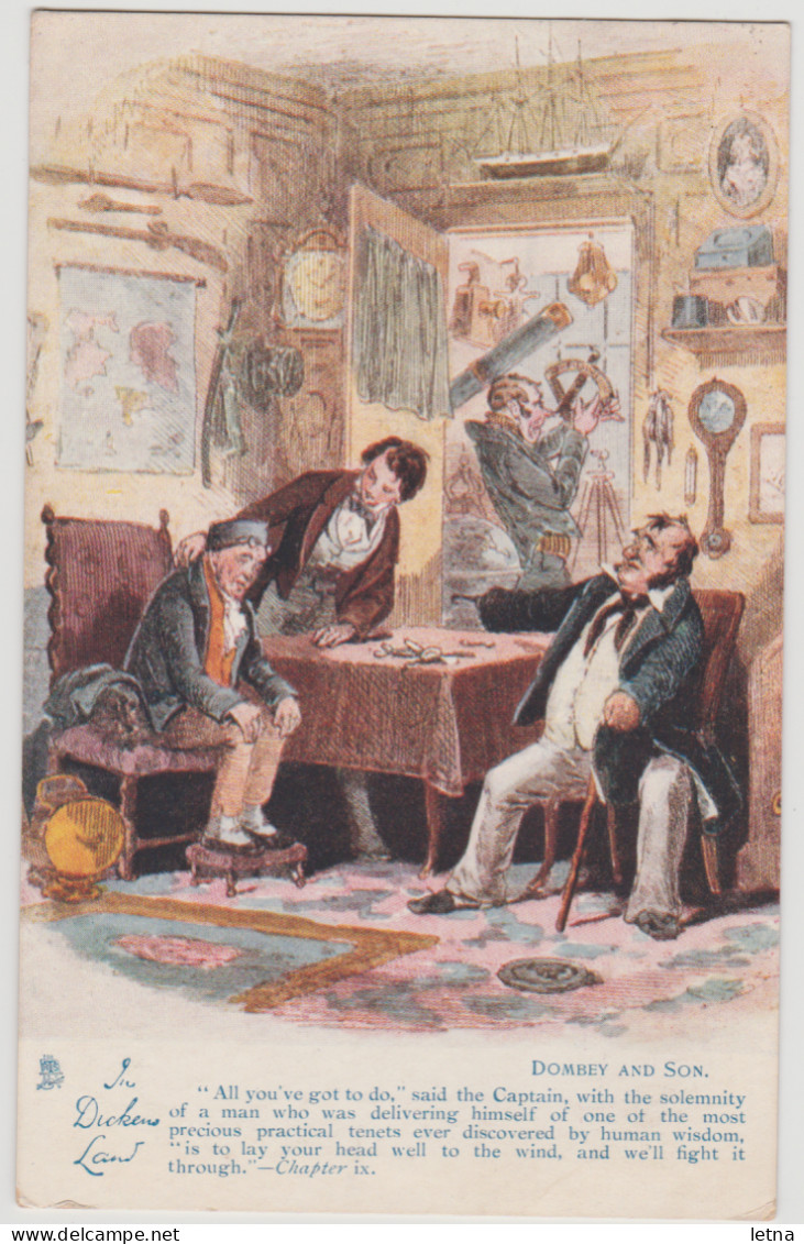 GB GREAT BRITAIN Charles Dickens Centenary DOMBEY & SON Tucks 7060 Postcard 1919 To Australia - Sonstige & Ohne Zuordnung