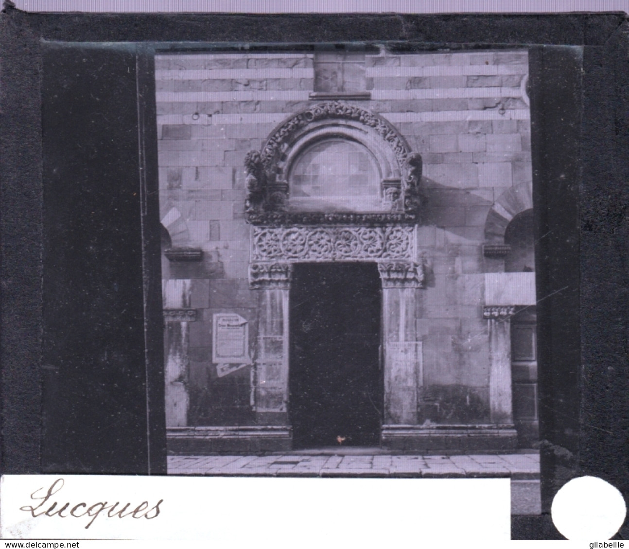 PLAQUE DE VERRE -  Photo  1890 - Italie - LUCCA - LUCQUES - Cathedrale San Martino  - Diapositivas De Vidrio