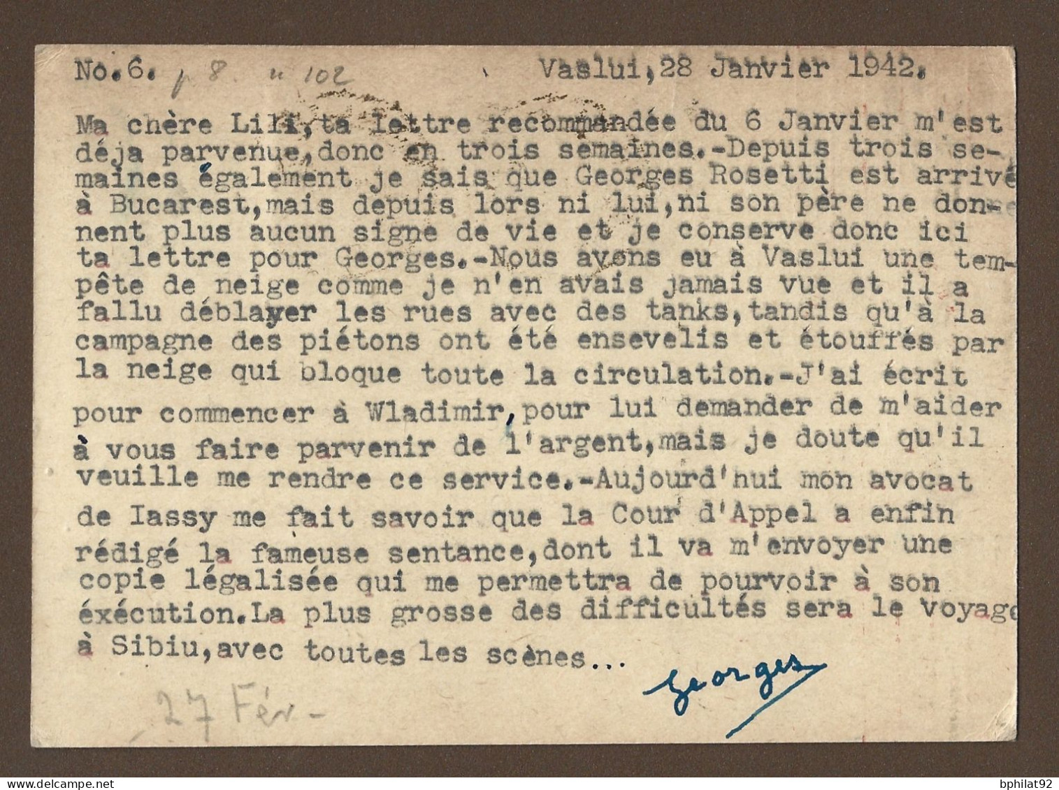 !!! ROUMANIE, ENTIER POSTAL AVEC COMPLÉMENT D'AFFRANCHISSEMENT POUR LA FRANCE DE 1942 AVEC CENSURE ALLEMANDE - Postal Stationery