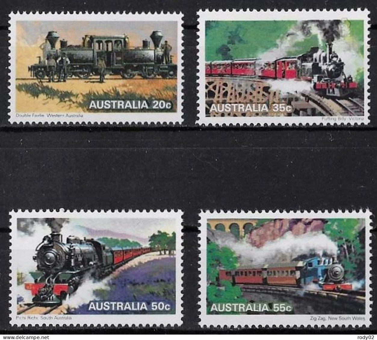 AUSTRALIE - TRAINS - N° 662 A 665 - NEUF** MNH - Trenes