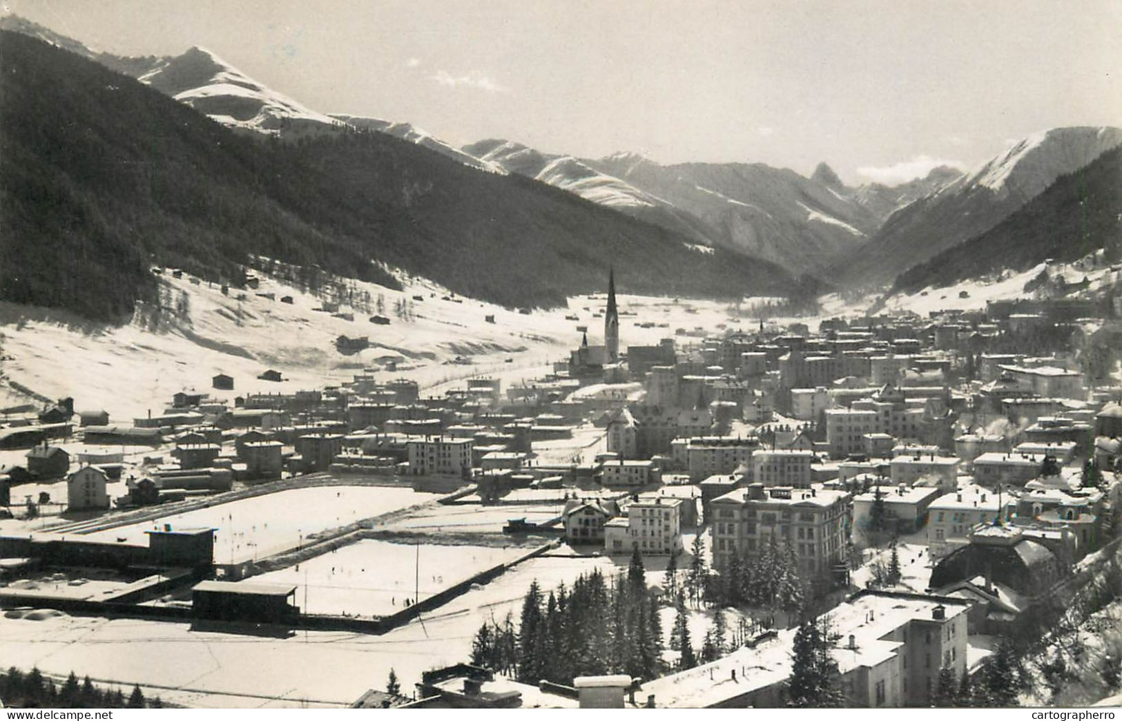 Switzerland Davos-Platz Blick Gegen Tinzenhorn - Autres & Non Classés