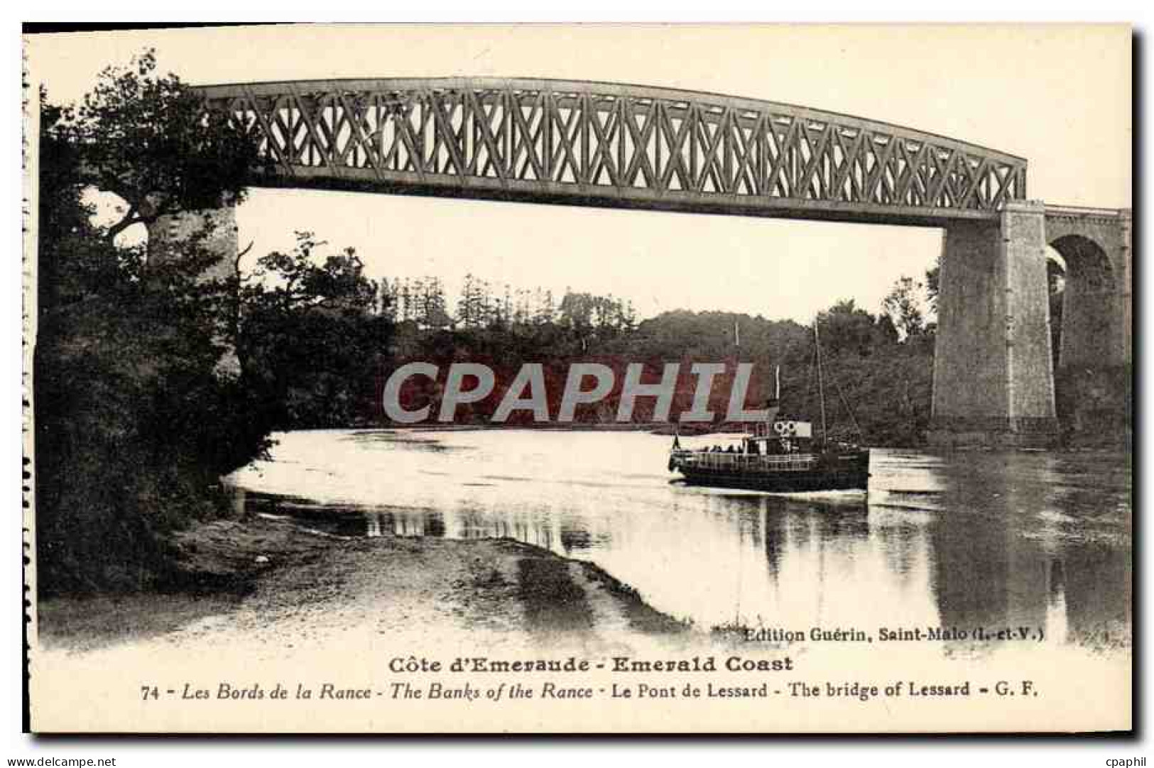 CPA Les Bords De La Rance Le Pont De Lessard Bateau - Other & Unclassified