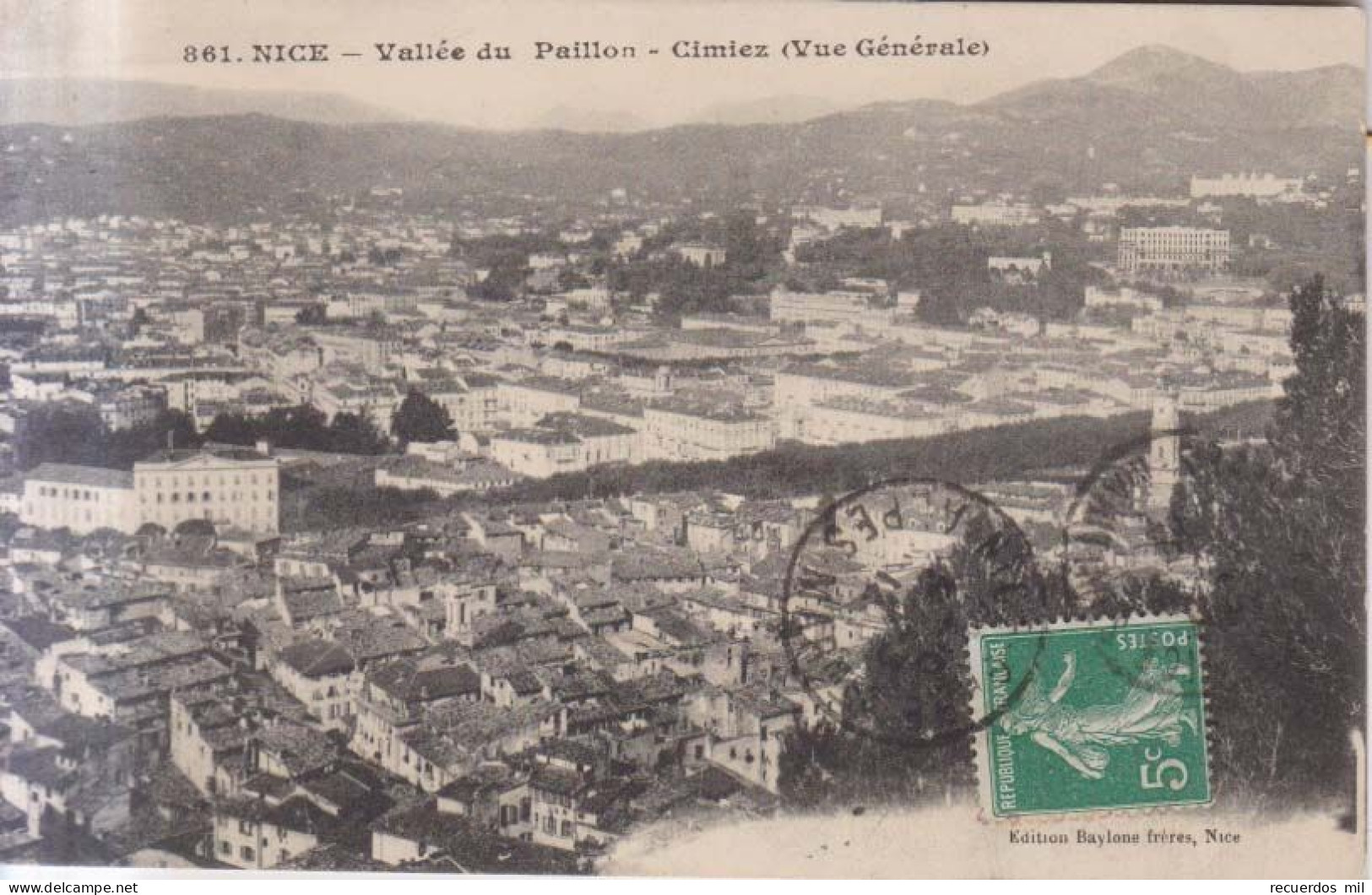 Nice Vallee Du Paillon Vimiez Vue Generale   1912 - Panoramic Views