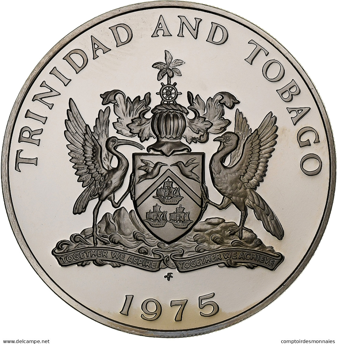 Trinité-et-Tobago, Dollar, 1975, Franklin Mint, Cupro-nickel, FDC, KM:23 - Trinidad Y Tobago