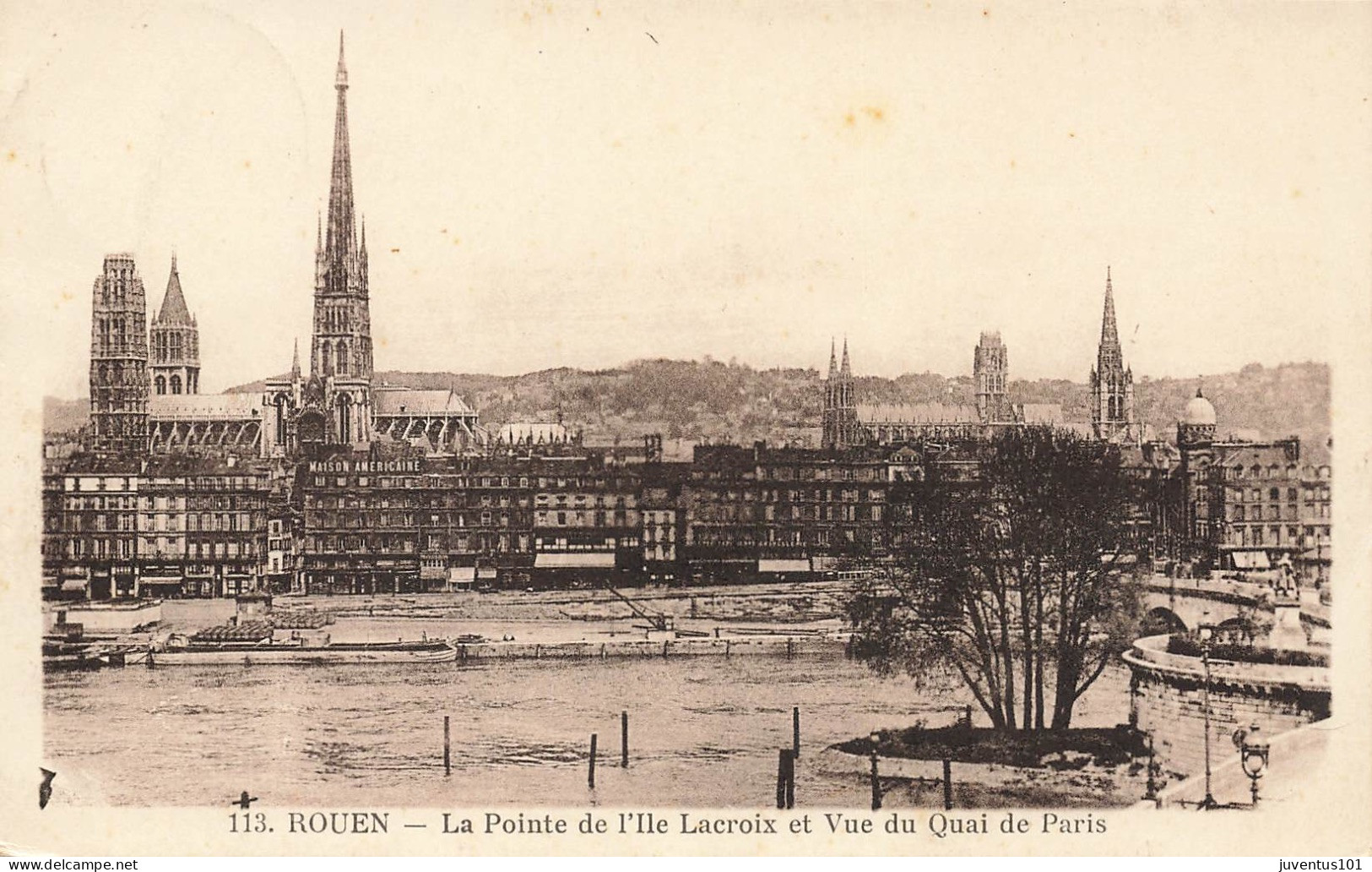 CPA Rouen-La Pointe De L'Ile Lacroix Et Vue Du Quai De Paris-113     L2800 - Rouen