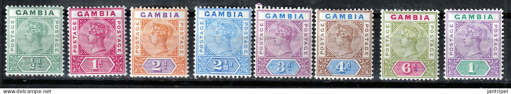 GAMBIA QV 1898 SET MH - Gambia (...-1964)