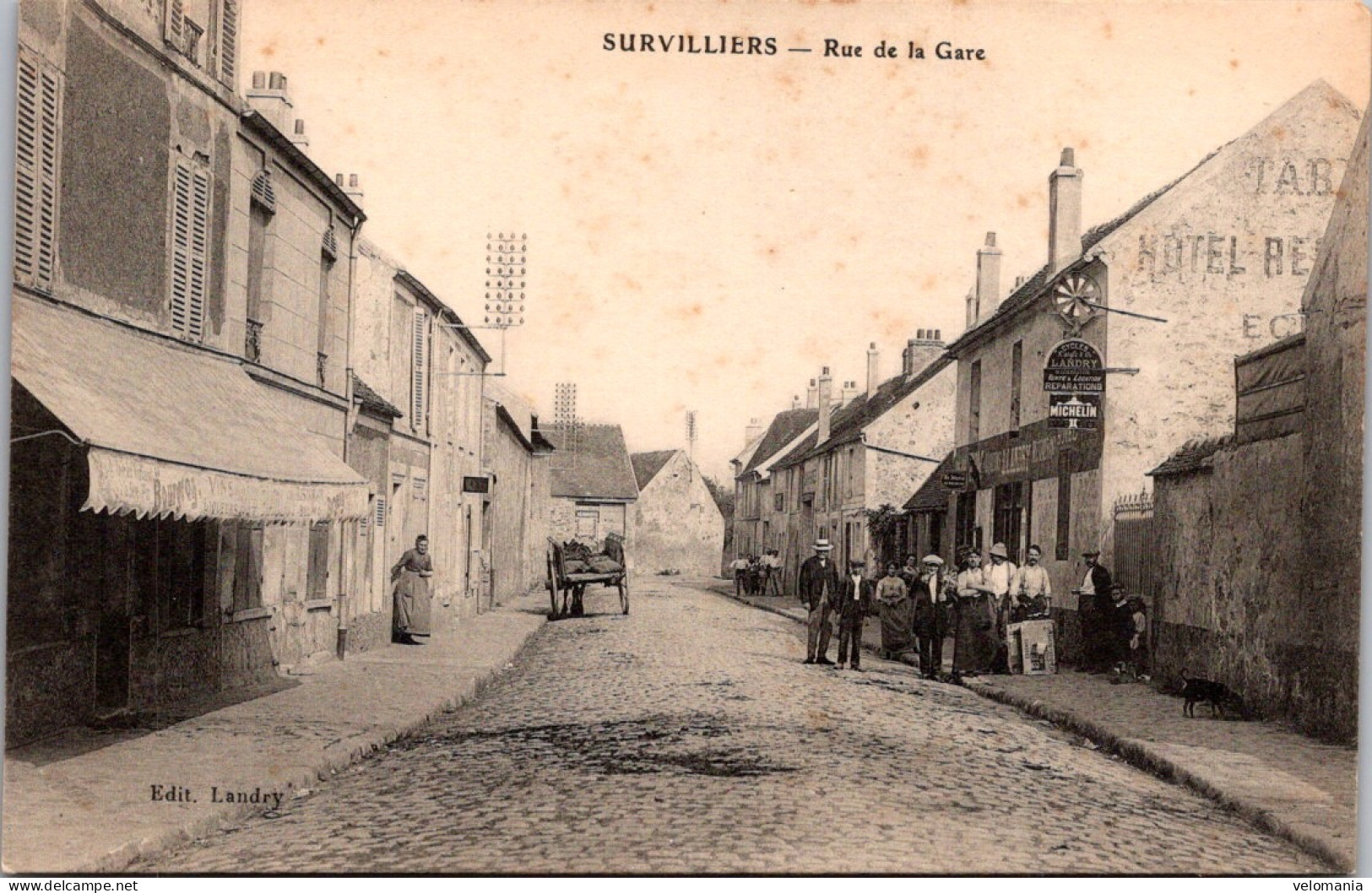 20128 Cpa 95 Survilliers - Rue De La Gare - Survilliers