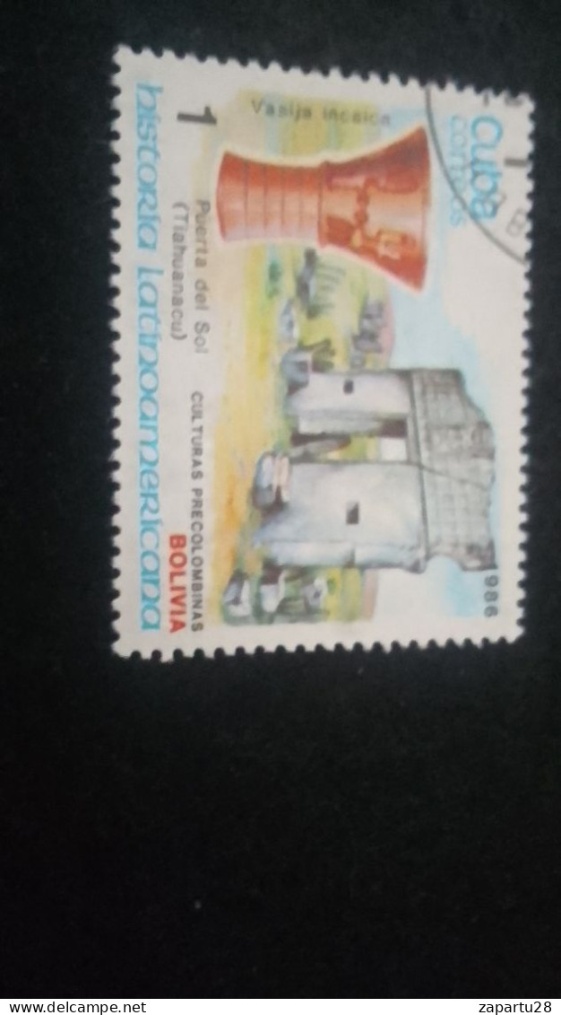 CUBA- 1980-90   1  C.     DAMGAlı - Used Stamps