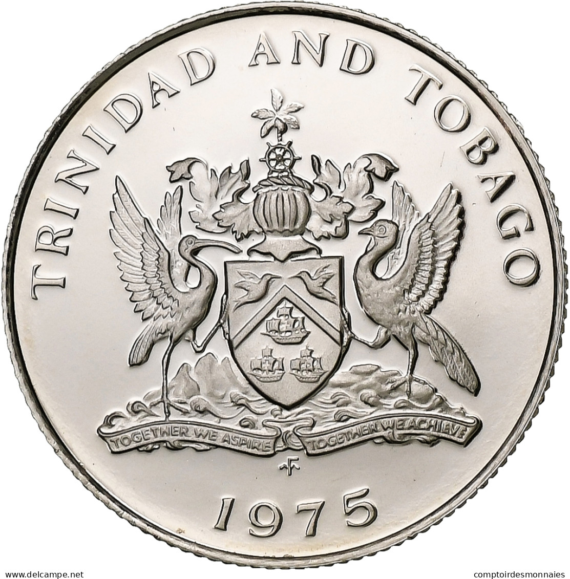 Trinité-et-Tobago, 10 Cents, 1975, Franklin Mint, Cupro-nickel, FDC, KM:27 - Trinité & Tobago