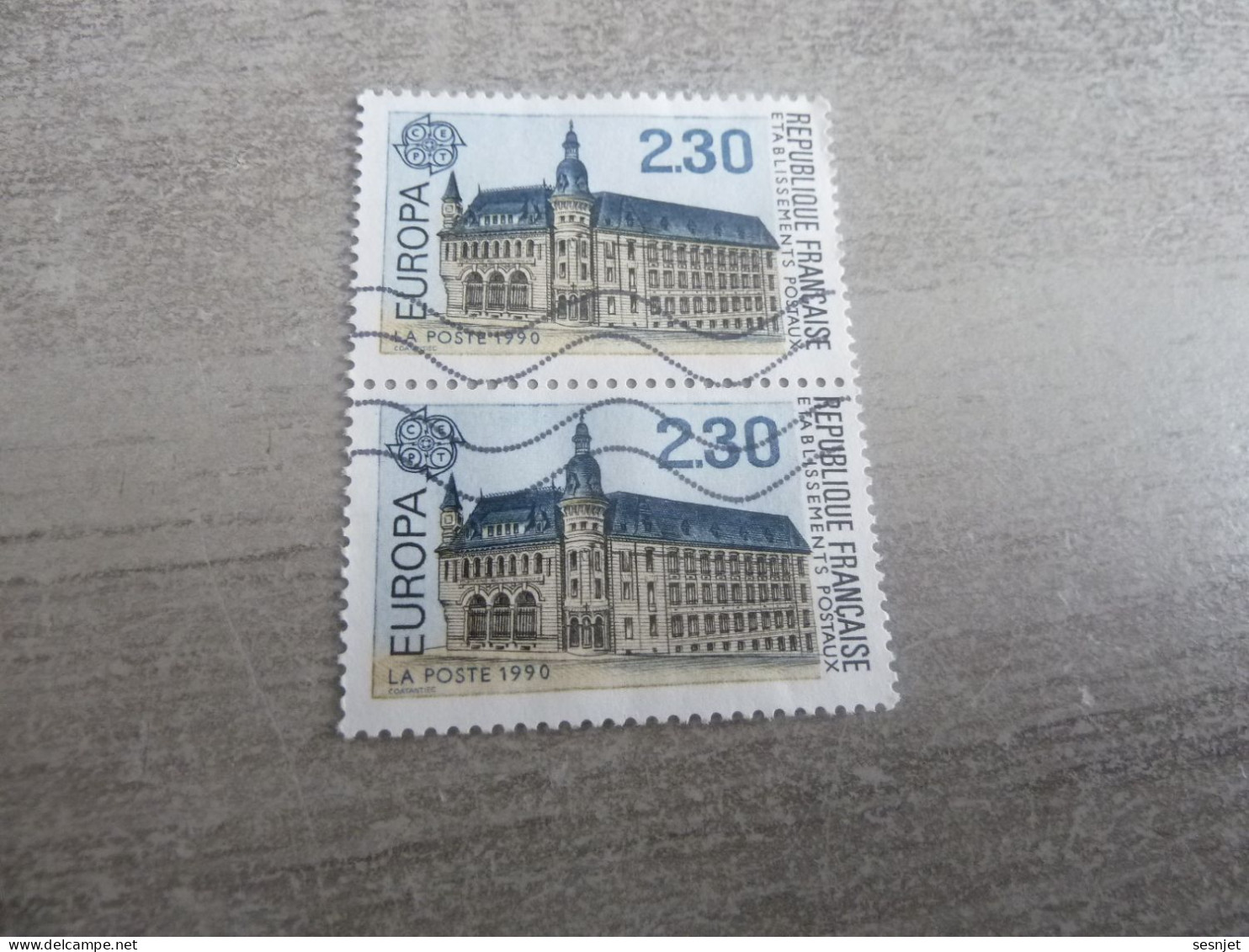 Macon - Bâtiment Postal - Europa Cept - 2f.30 - Yt 2642 - Brun, Noir Et Bleu Clair - Double Oblitérés - Année 1990 - - 1990