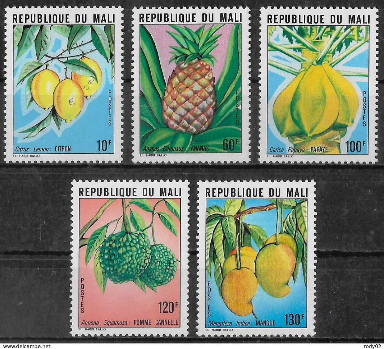 MALI - FRUITS - N° 339 A 343 - NEUF** MNH - Obst & Früchte