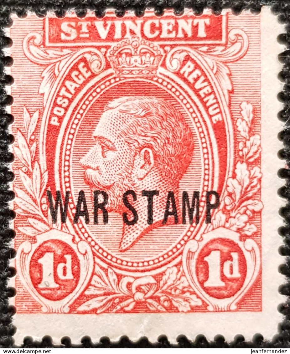 Grande-Bretagne (ex-colonies & Protectorats) > St.Vincent 1916 -1918  Overprinted "WAR STAMP" Stampworld N° 108 - St.Vincent (...-1979)