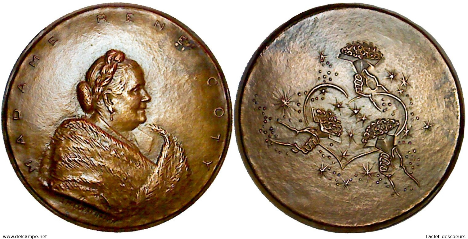 Médaille, Madame René Coty. - Monarchia / Nobiltà