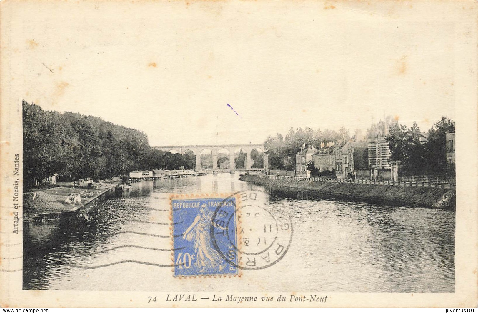 CPA Laval-La Mayenne Vue Du Pont Neuf-74-Timbre       L2801 - Laval