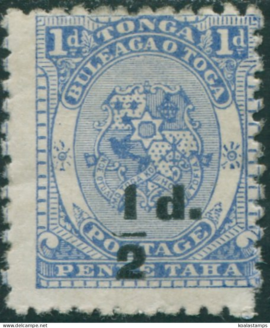 Tonga 1893 SG19 ½d On 1d Coat Of Arms MLH - Tonga (1970-...)