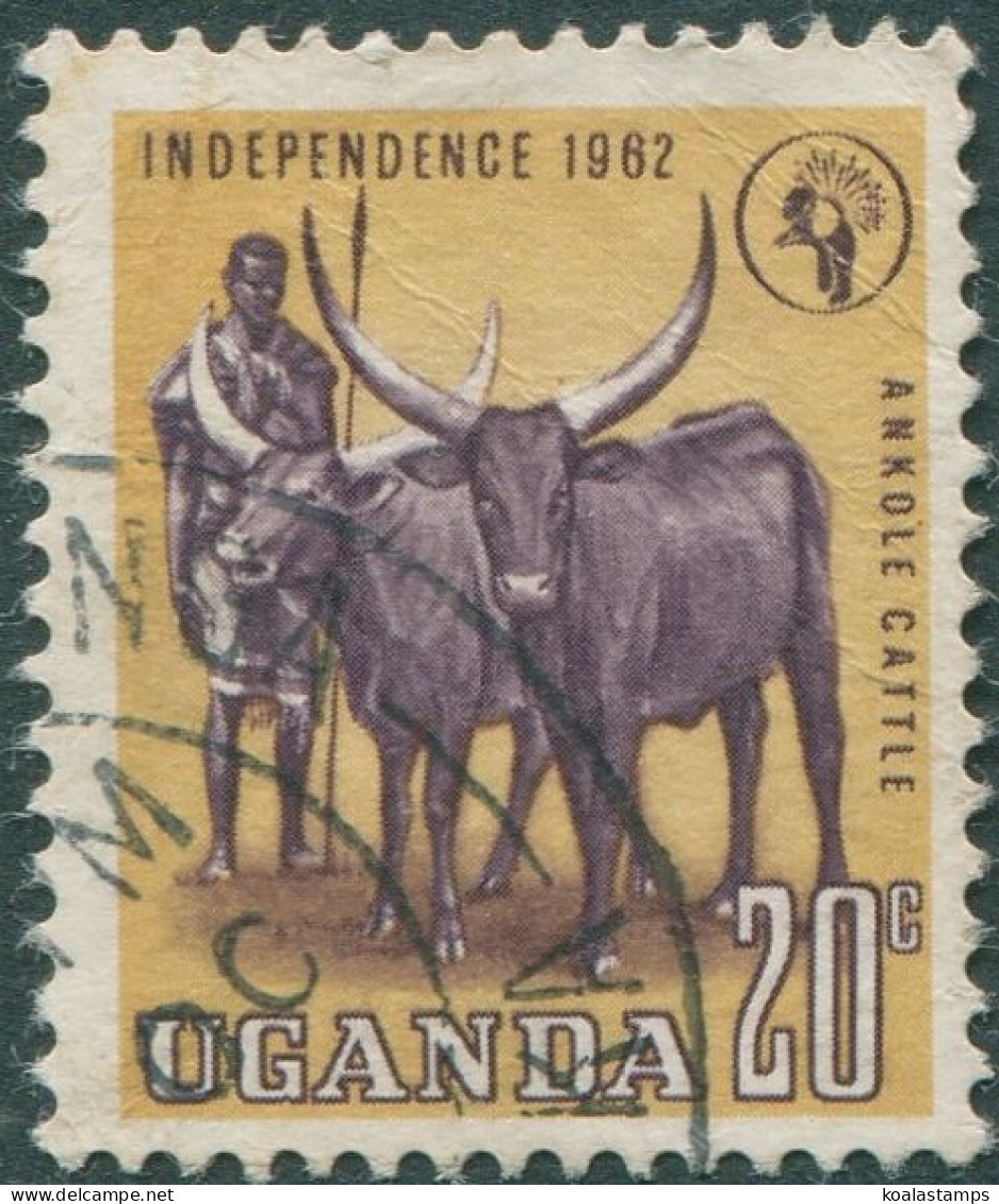 Uganda 1962 SG102 20c Cattle FU - Uganda (1962-...)