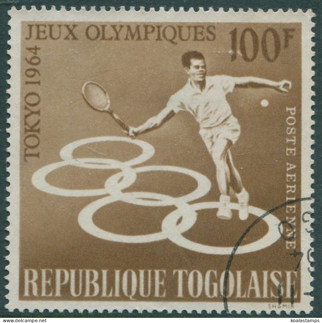Togo 1964 SG390 100f Olympics Tennis FU - Togo (1960-...)