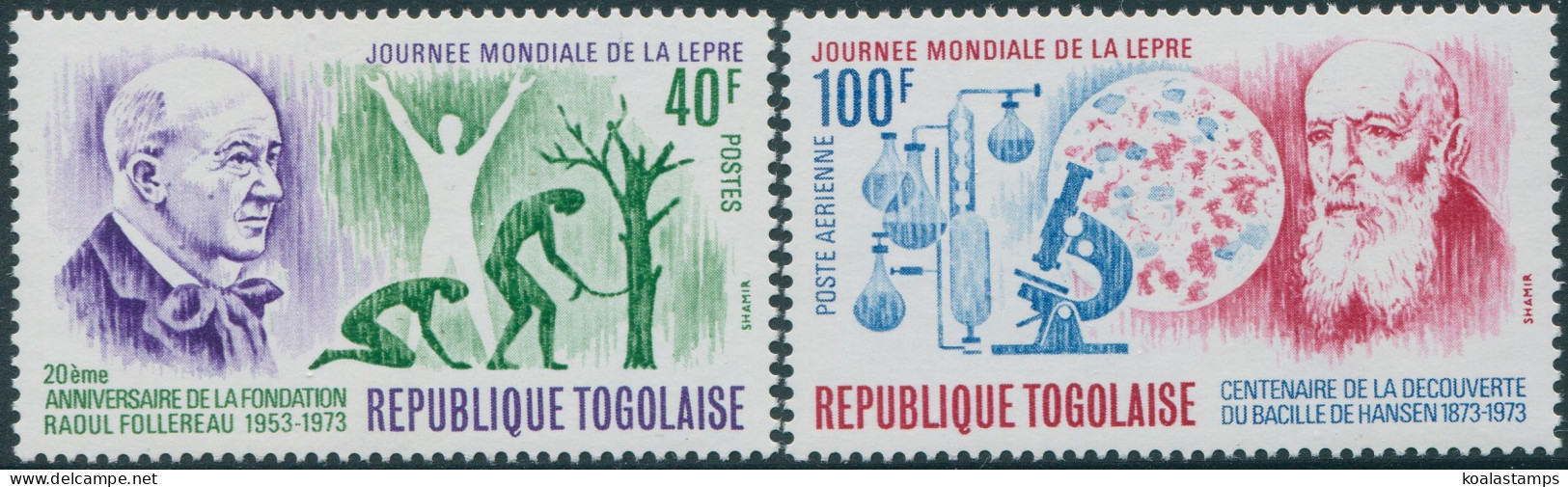Togo 1973 SG922-923 World Leper Day Set MNG - Togo (1960-...)
