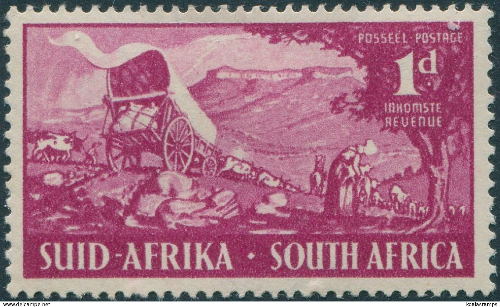 South Africa 1949 SG131 1d Mauve Wagon MH - Sonstige & Ohne Zuordnung
