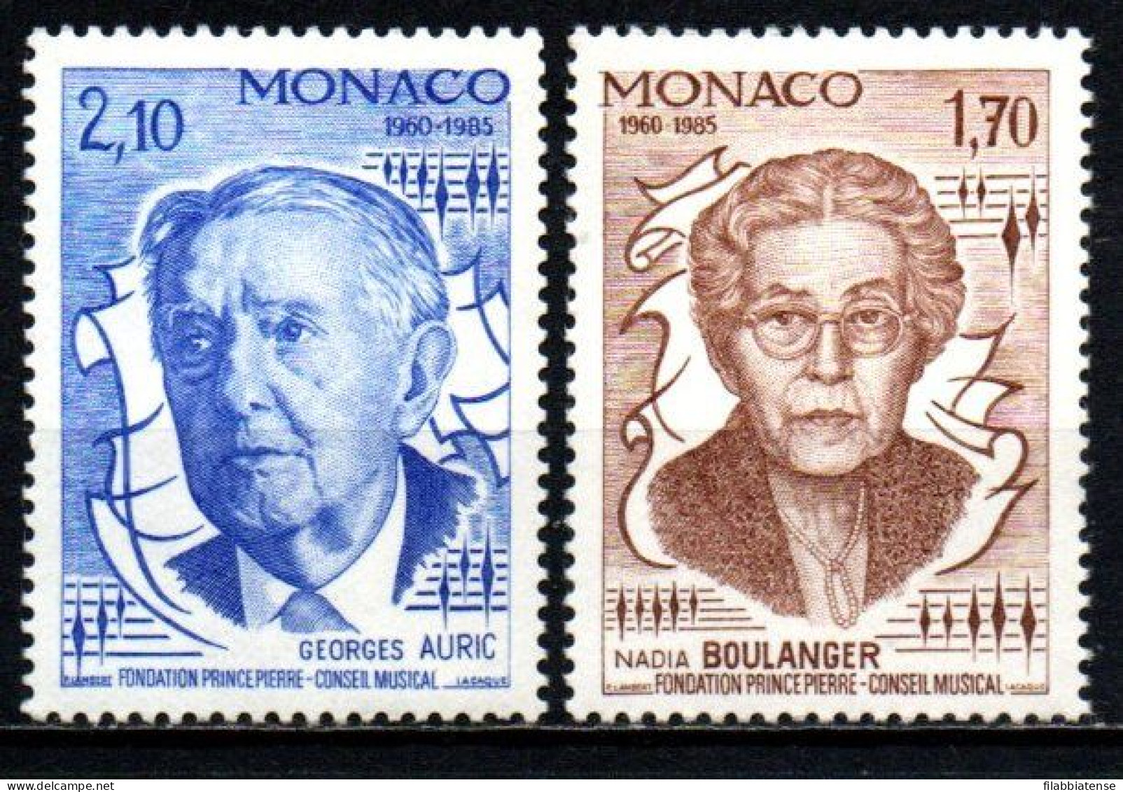 1985 - Monaco 1471/72 Compositori Musicali     ---- - Neufs