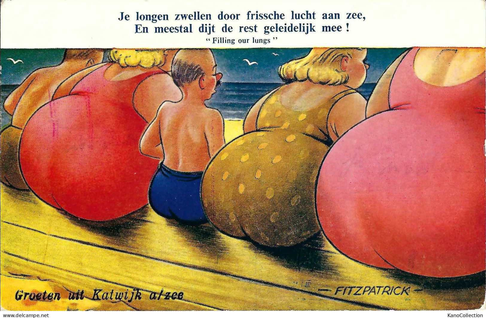 Groeten Uit Katwijk Aan Zee, Humorkarte, Sign. Fitzpatrick, Gelaufen - Humor