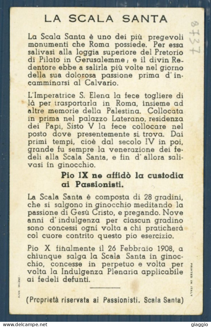 °°° Santino N. 8737 - La Scala Santa - Roma °°° - Religion &  Esoterik