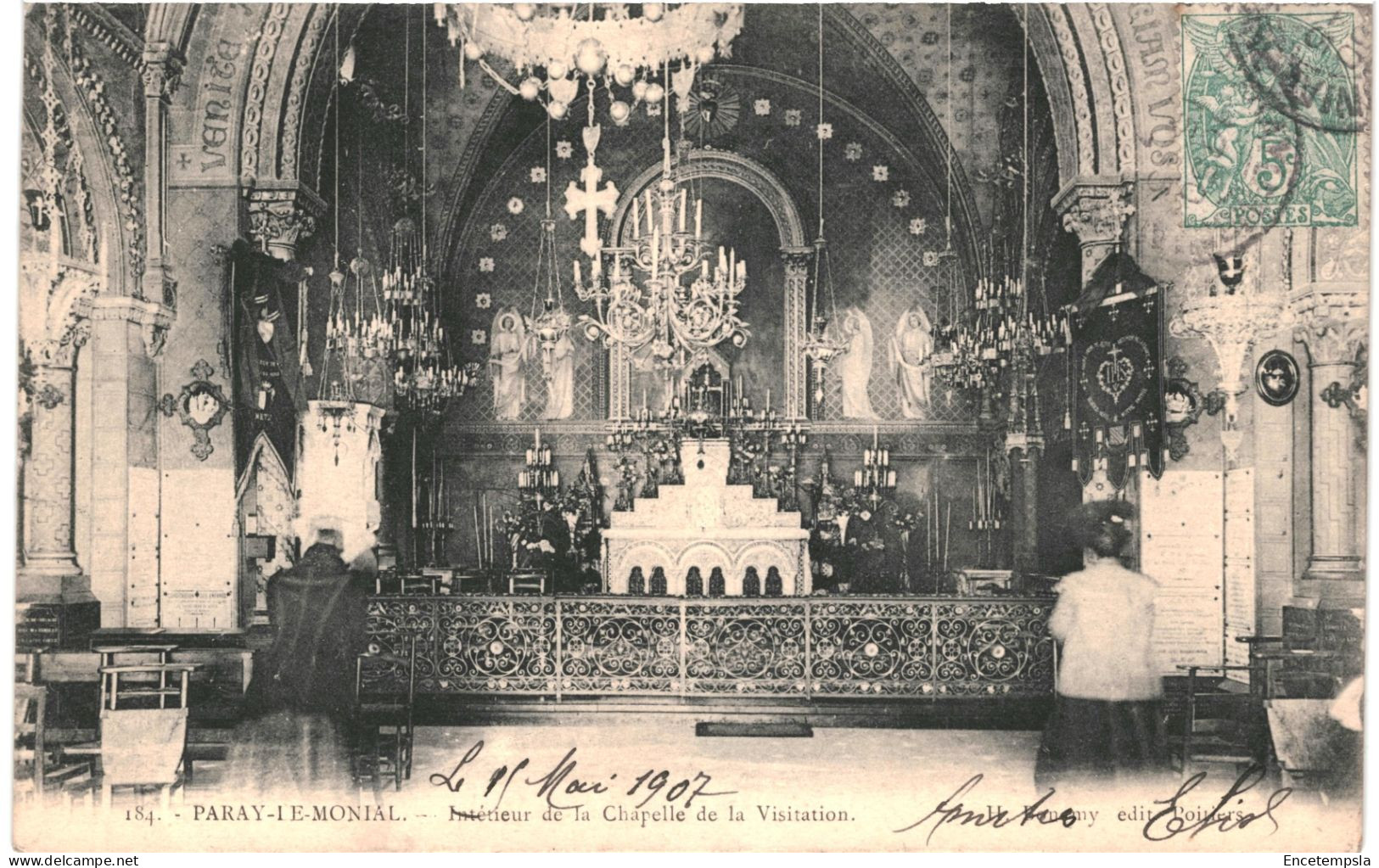 CPA Carte Postale France Paray-le-Monial  Intérieur De La Chapelle De La Visitation 1907 VM79162 - Paray Le Monial