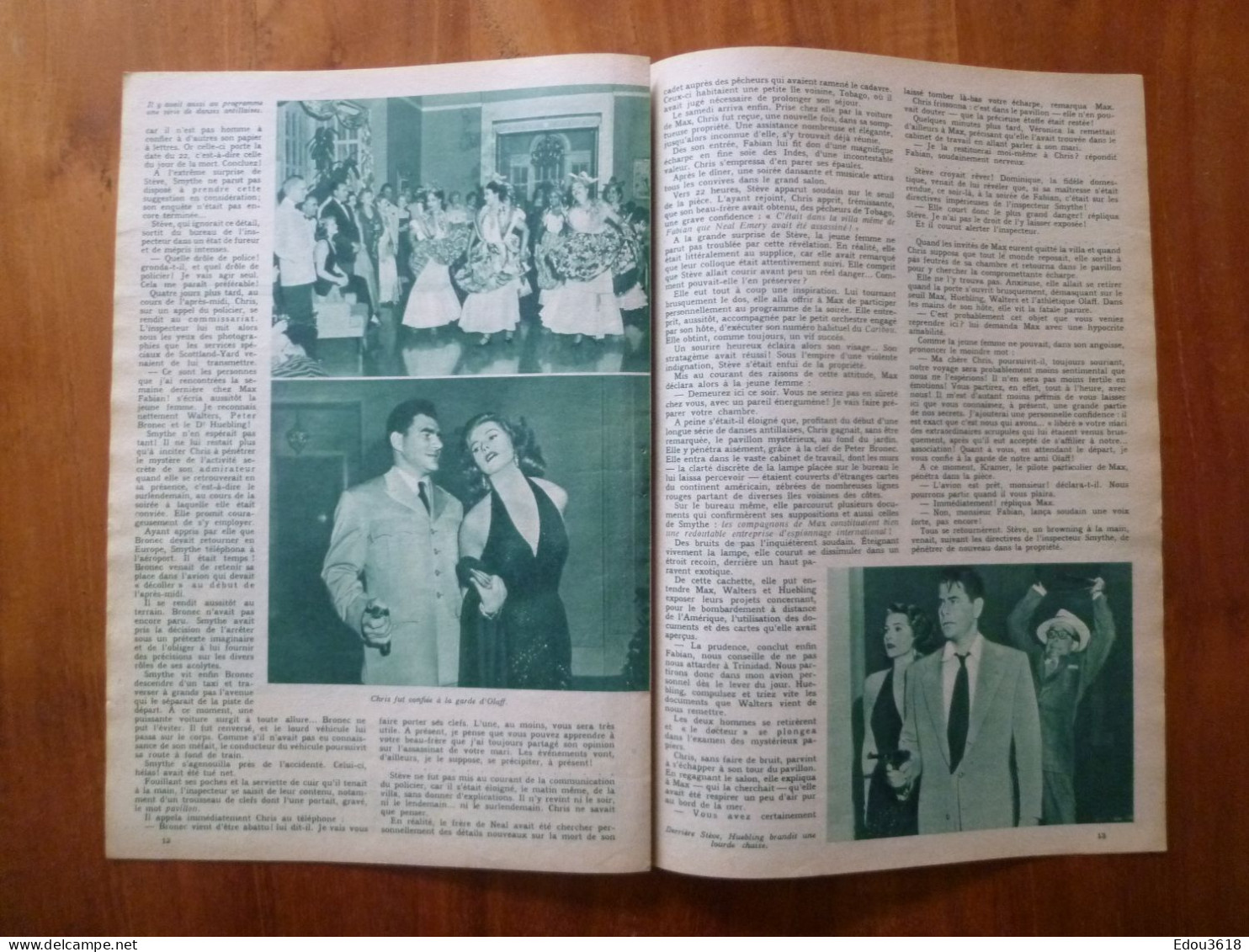 Revue Film Complet n° 361 L'affaire de Trinidad avec Rita Hayworth Glenn Ford Valérie Bettis 1953 Constance Smith