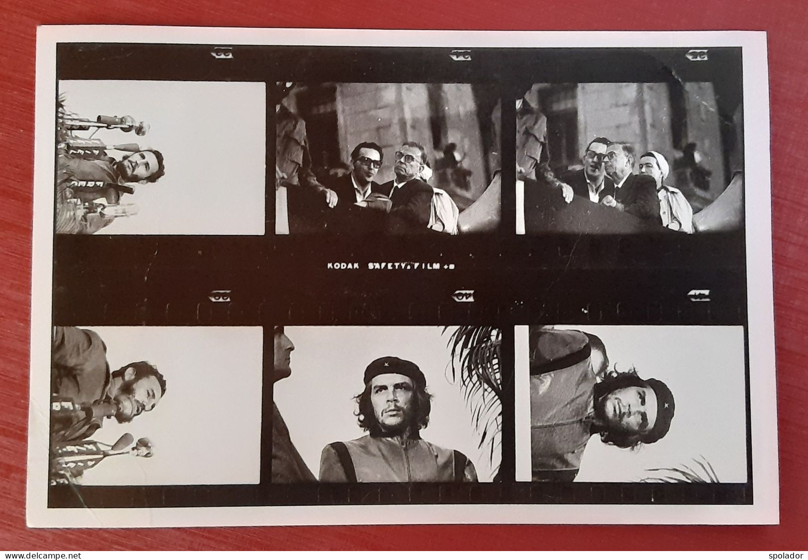 Vintage Postcard La Coubre-Che Guevara-Fidel Castro-Fotogramas Originales.Foto: A.Korda-used With Stamp Correos 2006 - Hommes Politiques & Militaires