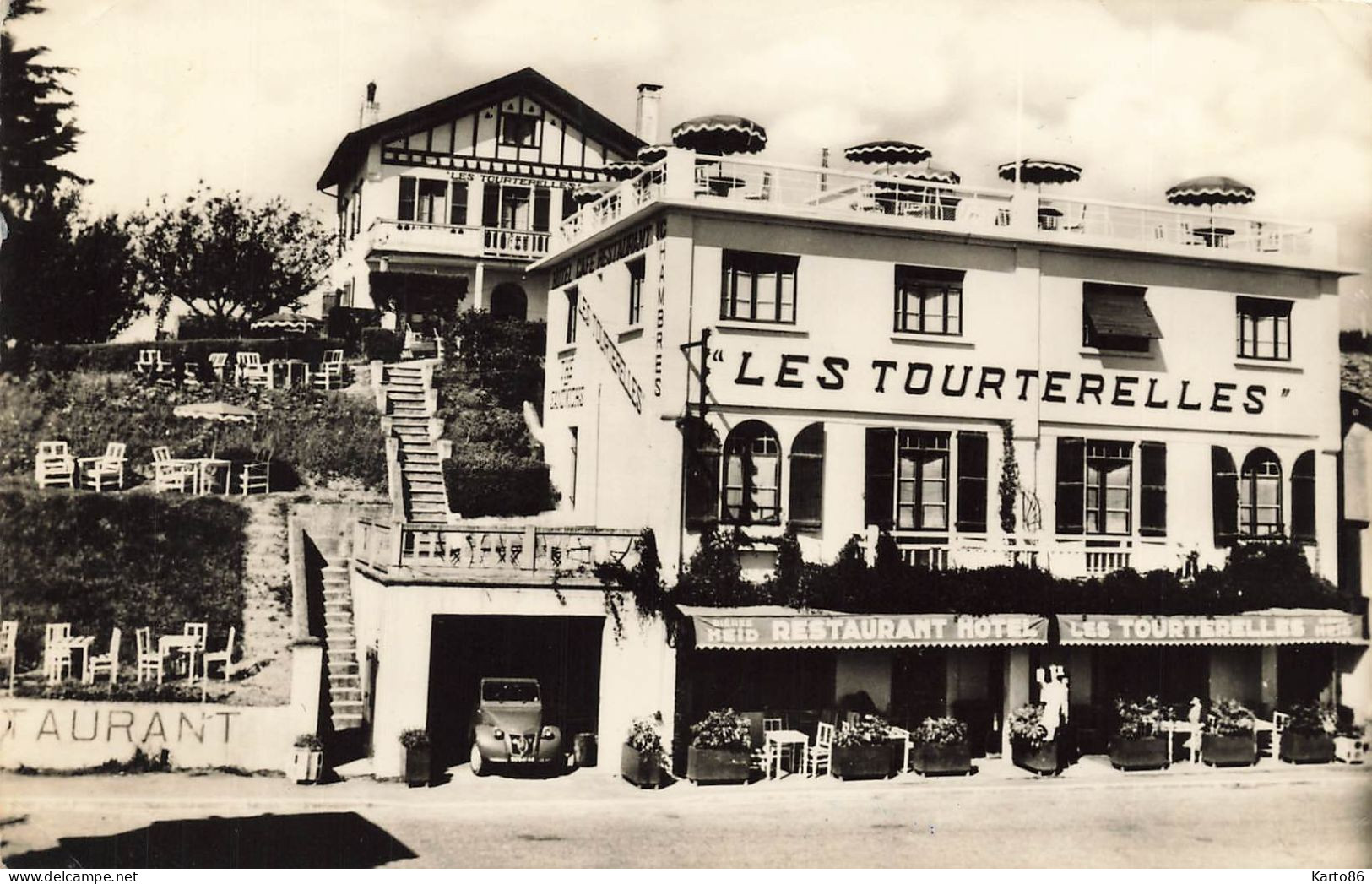 St Jean De Luz * Socoa * Hôtel Restaurant Café Les Tourterelles * Citroën 2CV - Saint Jean De Luz