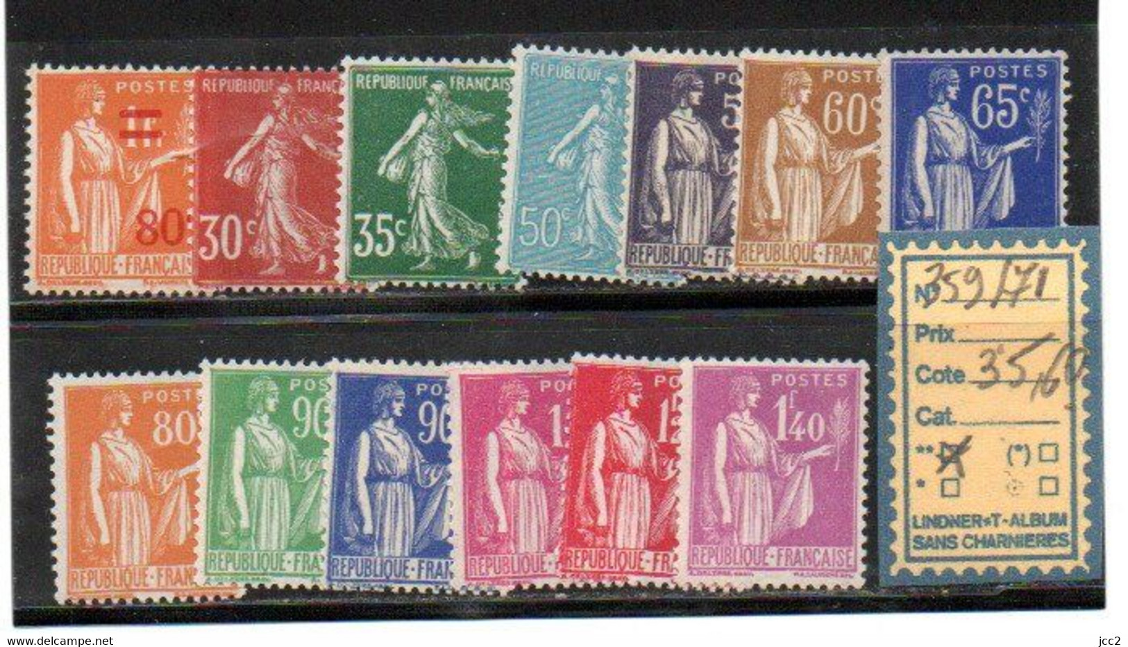 FRANCE  LUXE** N°359/71 - Unused Stamps