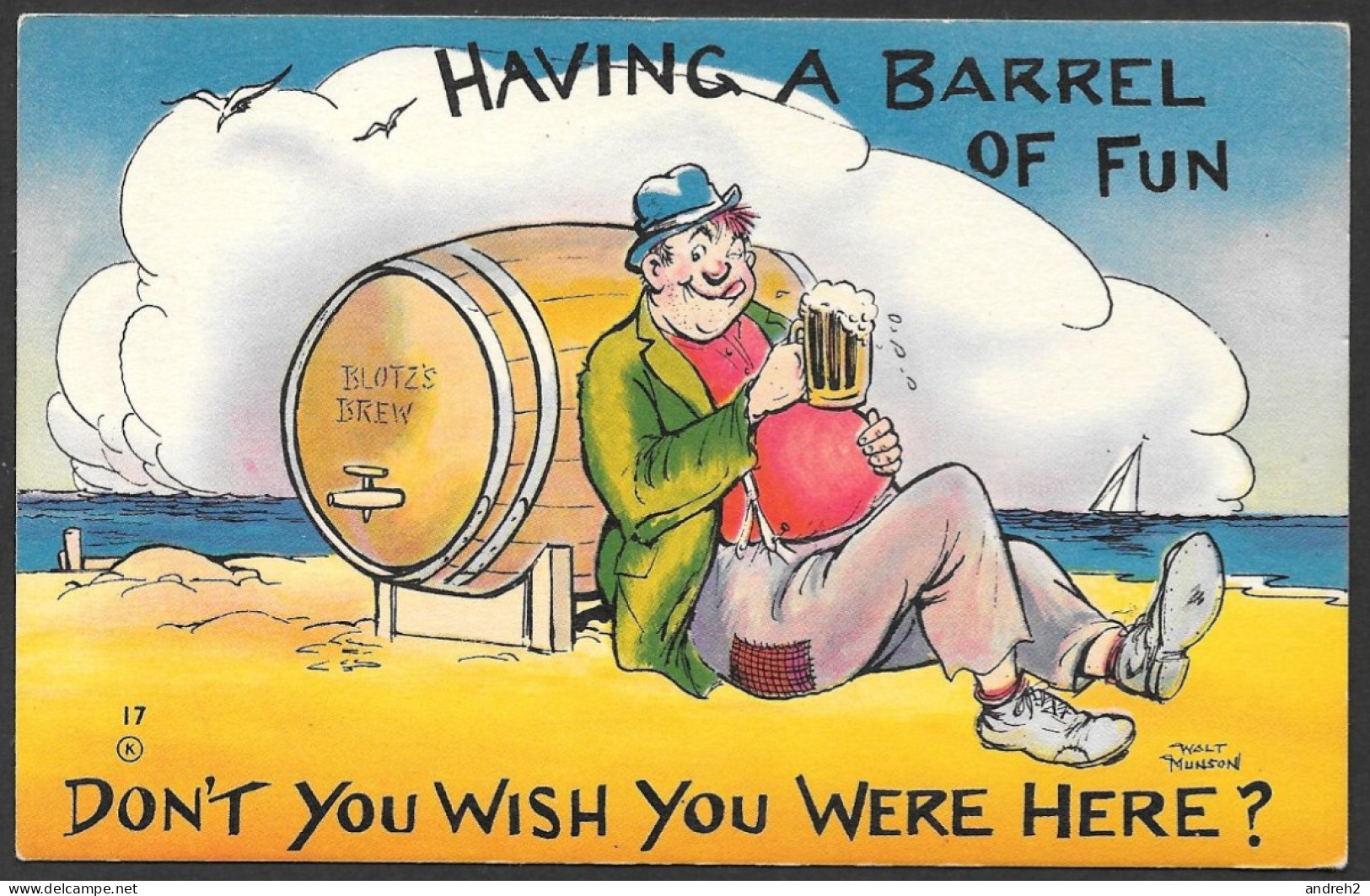 Humour - Having A Barrel Of Fun - Don't Yoy Wish You Were Here - By Royal Specialty Sales -  No: 17 - Humor