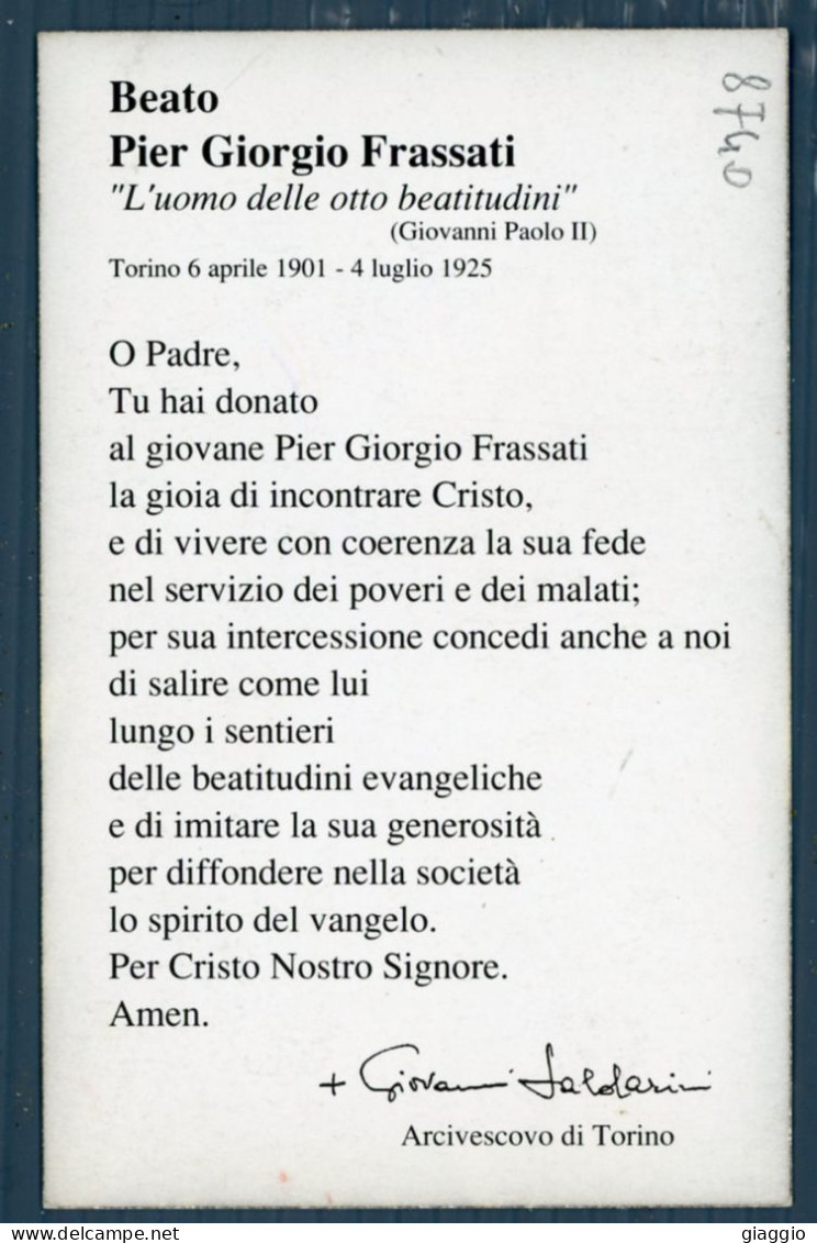 °°° Santino N. 8740 - Beato Pier Giorgio Frassati - Torino °°° - Religion &  Esoterik