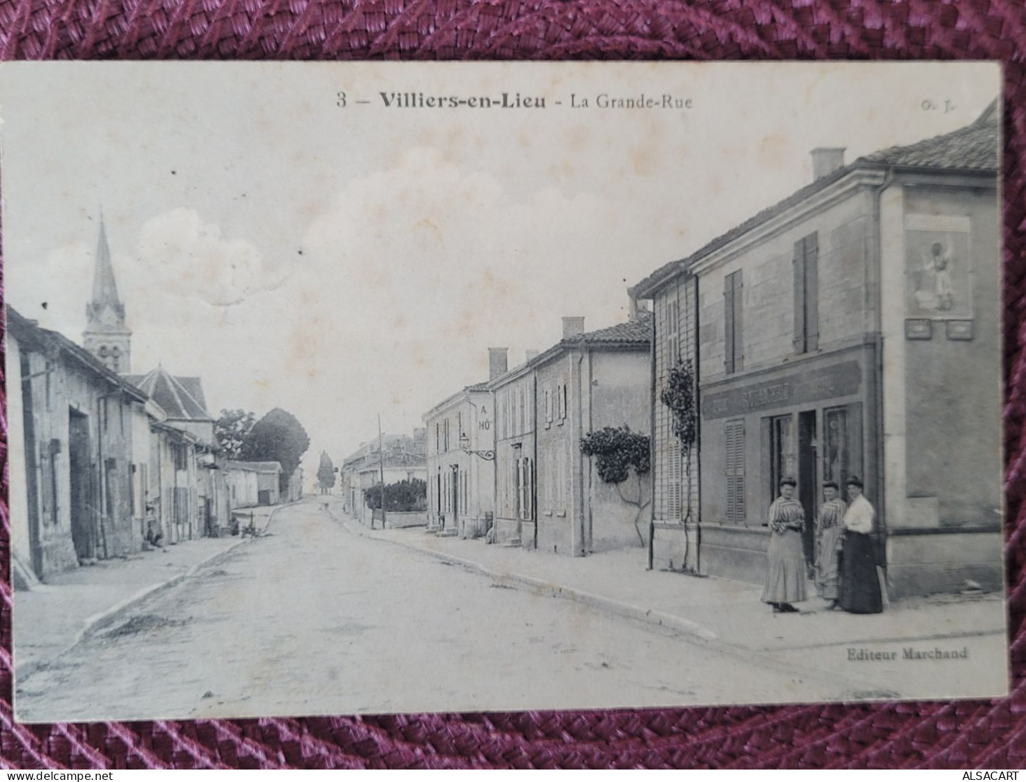 Villiers-en- Lieu , La Grande Rue , Café Boulangerie - Autres & Non Classés