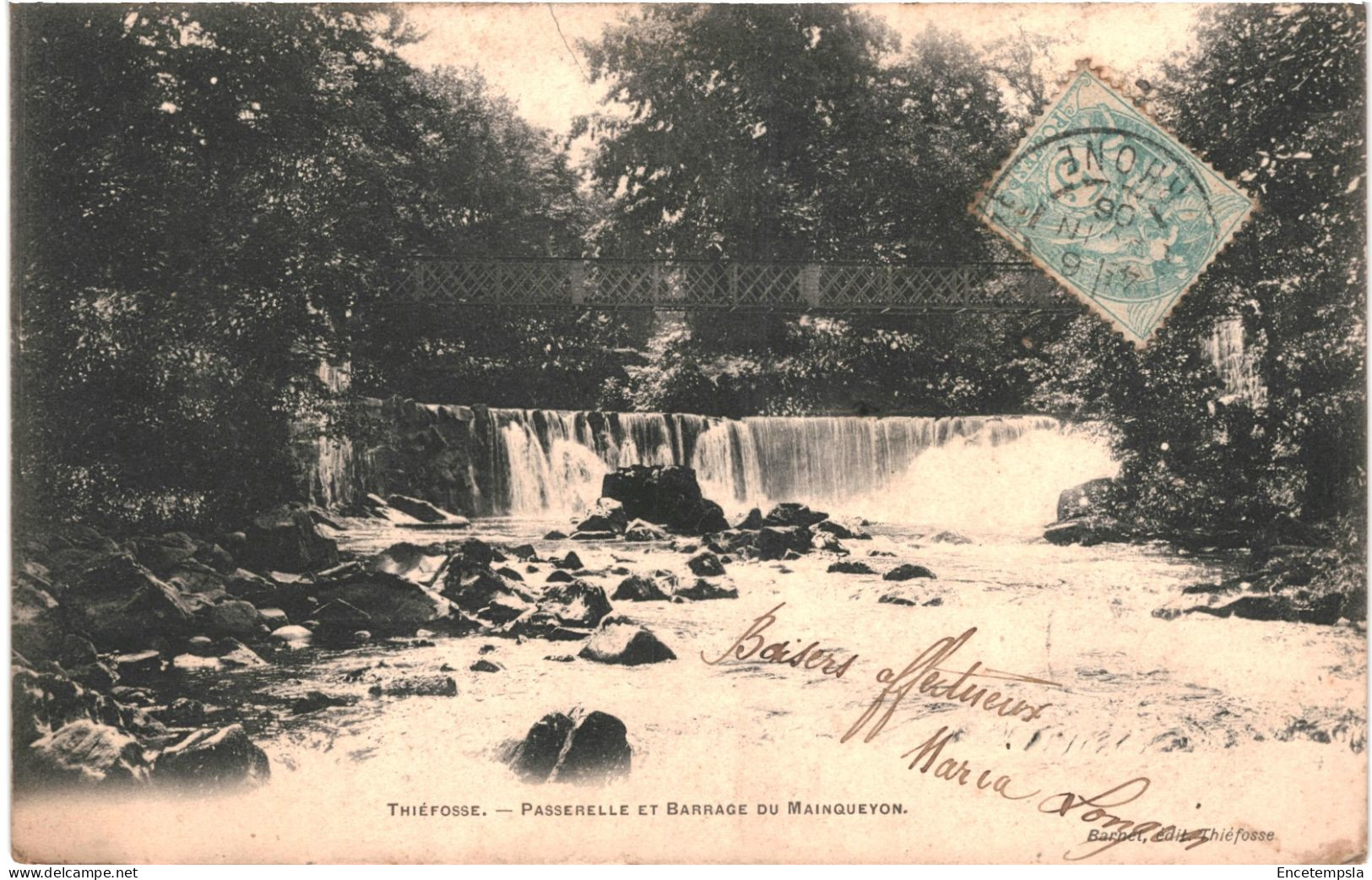 CPA Carte Postale France Thiéfosse Passerelle Et Barrage Du Mainqueyon 1906 VM79164 - Saulxures Sur Moselotte