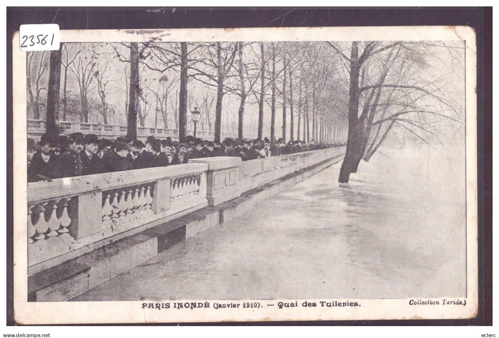 PARIS INONDE - QUAI DES TUILERIES - B ( PLI D'ANGLE ) - Inondations De 1910