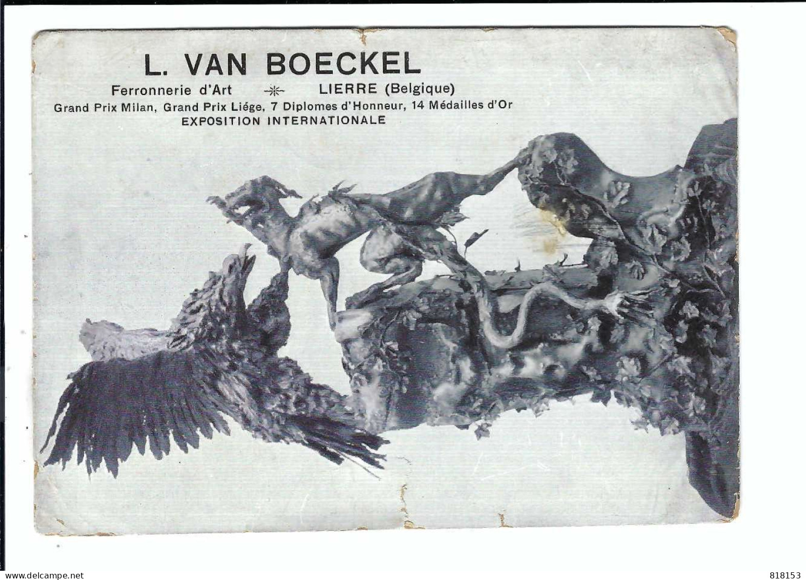 L. VAN BOECKEL  Ferronnerie D'Art  LIERRE (toestand Zie Scan) - Lier