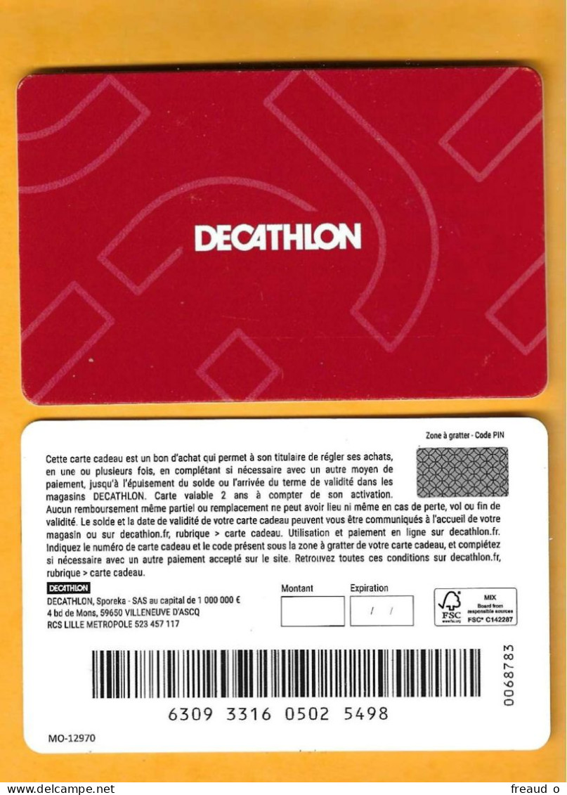 Carte Cadeau DECATHLON - 2 - MO-12970 - Cartes Cadeaux