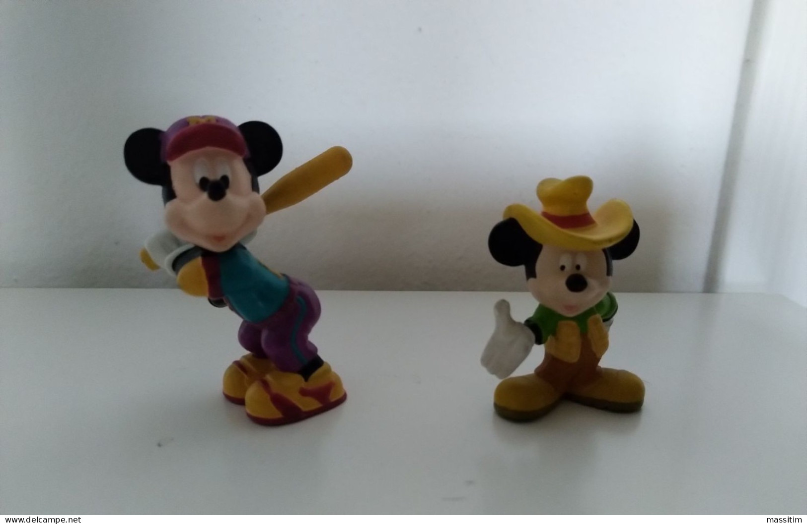 TOPOLINO - Coppia Di Statuine In Plastica Morbida. - Disney