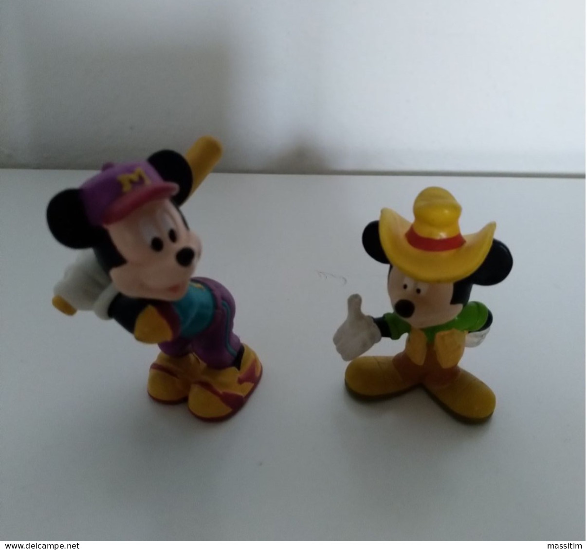 TOPOLINO - Coppia Di Statuine In Plastica Morbida. - Disney