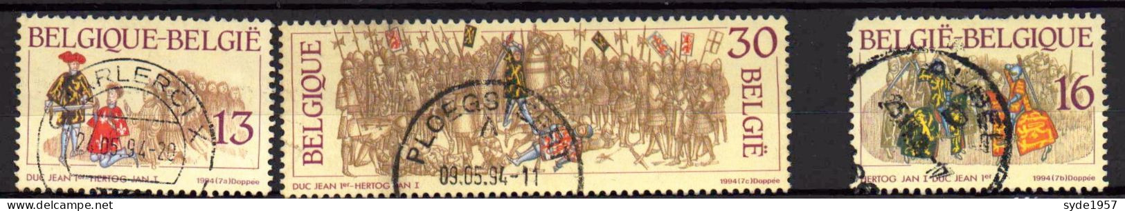 Belgique 1994  700° Anniversaire De La Mort De Jean Ier  - COB 2552 à 2554 (complet) Oblitérés - Used Stamps