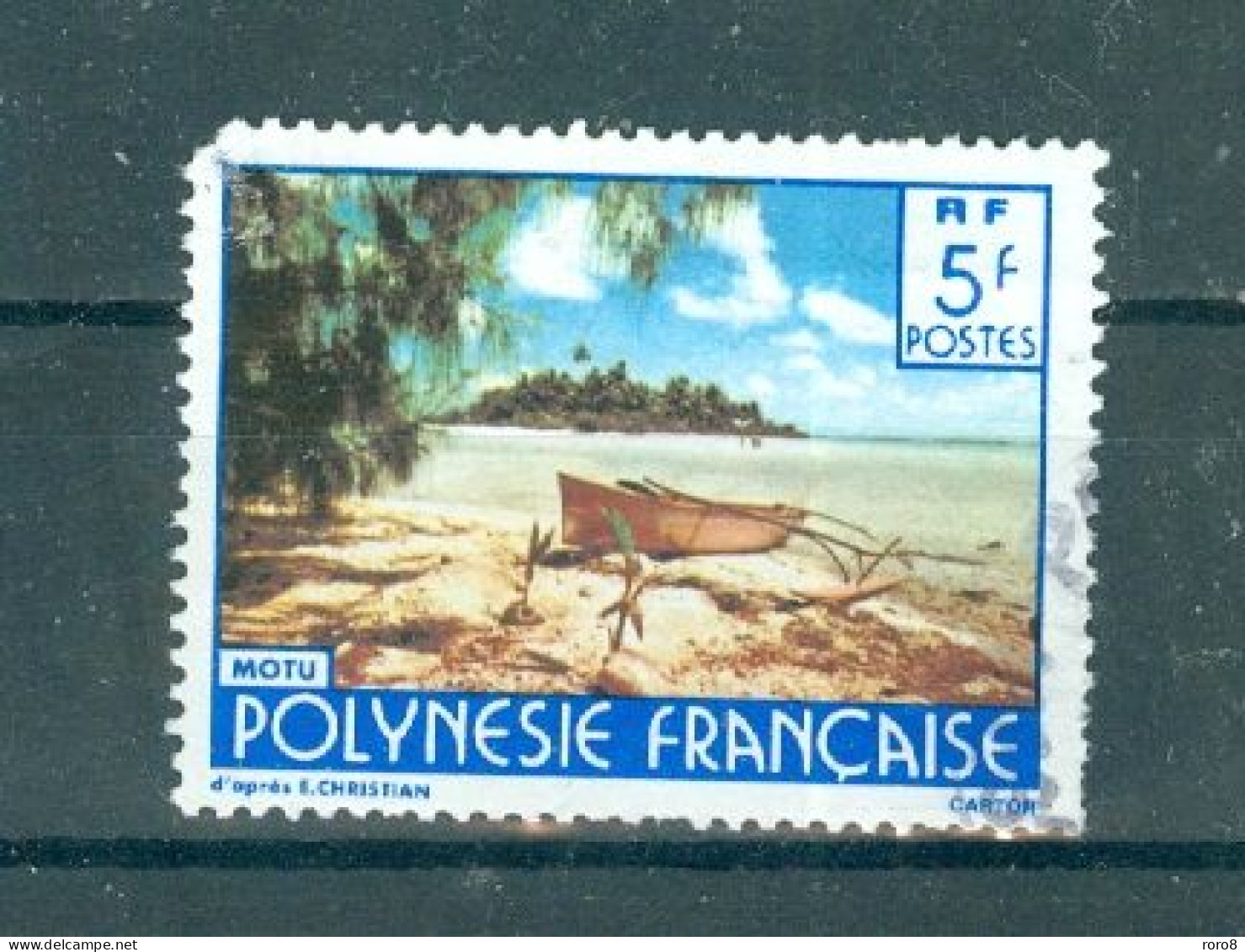 POLYNESIE - N°254 Oblitéré. Paysage De La Polynésie Française. Signature "CARTOR". - Usati