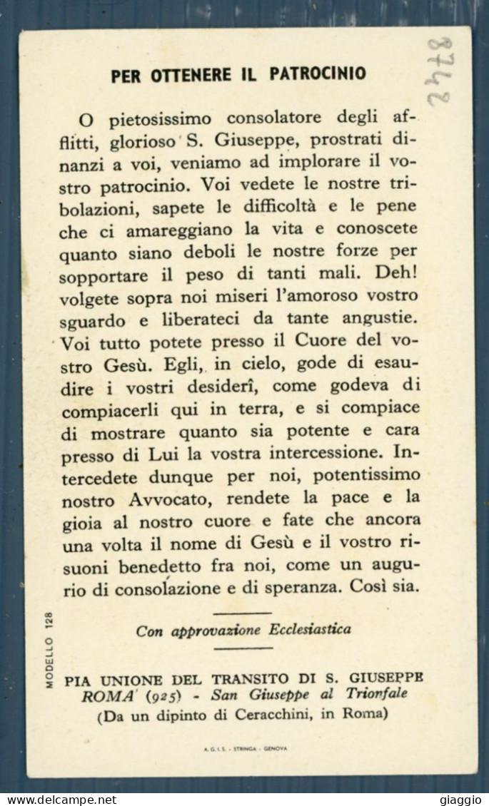 °°° Santino N. 8742 - Giuseppe Sposo Di Maria °°° - Religion & Esotericism