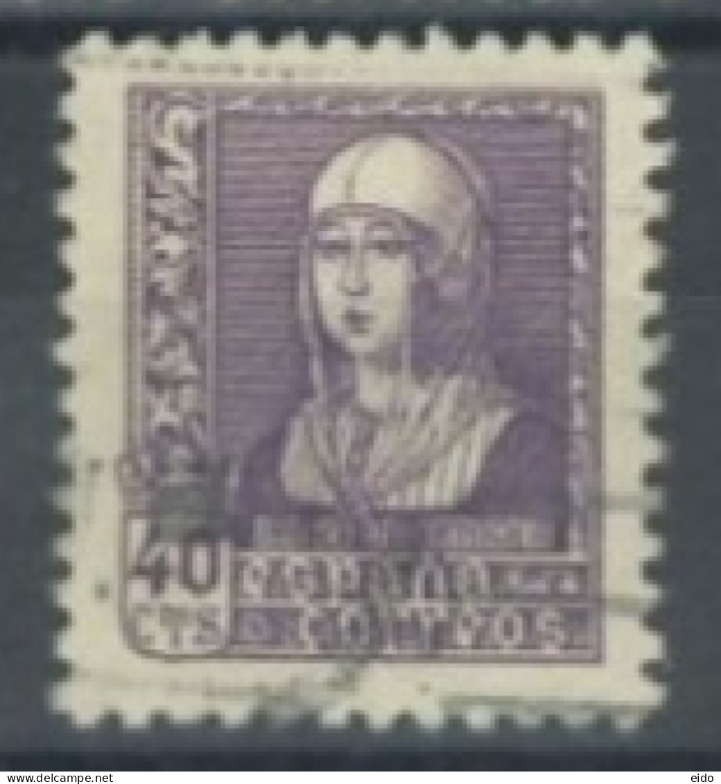 SPAIN,  1938 - ISABELLA STAMP, # 675 USED. - Used Stamps