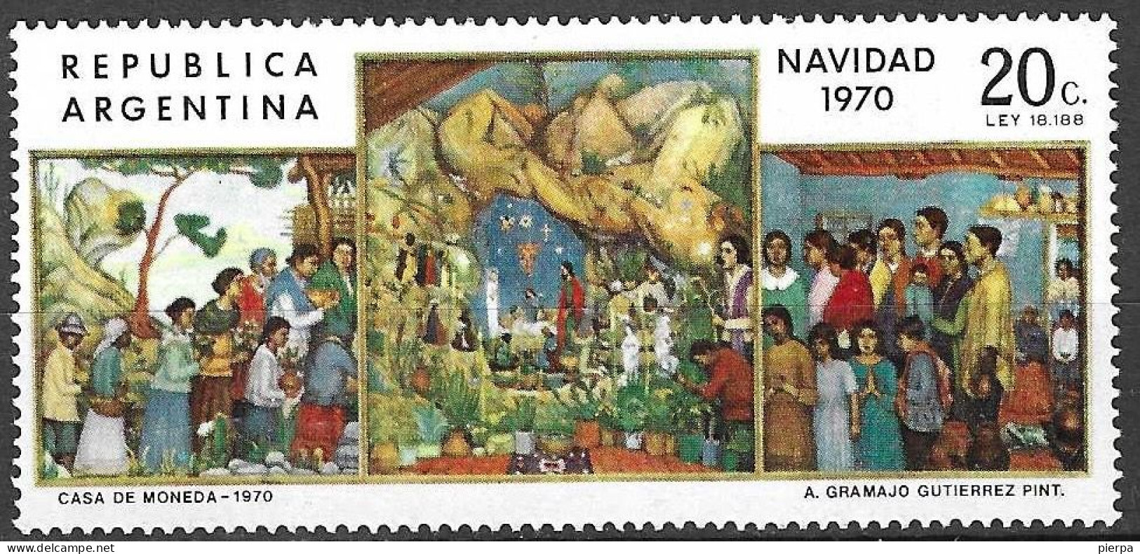 ARGENTINA - 1970 - NATALE - NUOVO  MNH**(YVERT 877 - MICHEL 1075) - Unused Stamps