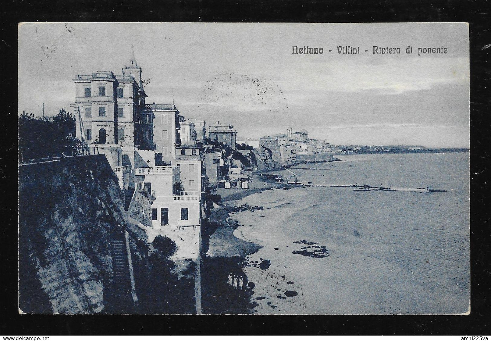 - CARTOLINA 1925 - NETTUNO - Roma - Villini Riviera Di Ponente - Viaggiata ️- 63800 Edizione Ditta C. Pirro - - Panoramic Views